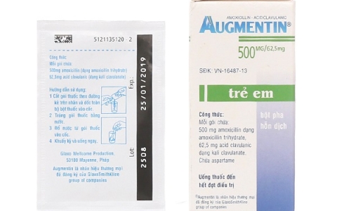 Augmentin 500 mg/62,5 mg: Công dụng, liều dùng và lưu ý cần biết