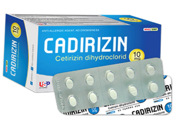 Cadirizin là thuốc chống dị ứng